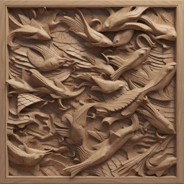 Patterns and decorations st Escher 1 3d model